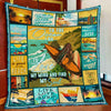 Surfing Beaches To The Ocean I Go Quilt Blanket