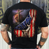 Jesus Lion And Lamb T-Shirt, Jesus Christ Cross Tee, Best Gifts For Veteran, Patriotic Print, Gift For Him, American Flag Shirt