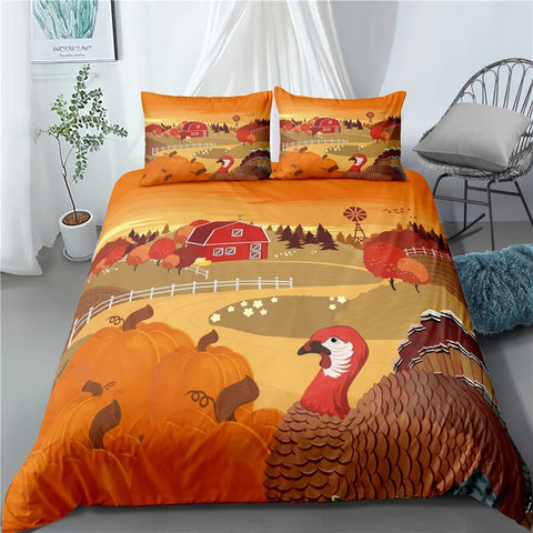 Happy Thanksgiving Bedding Set Bedspread Duvet Cover Set Home Decor ND