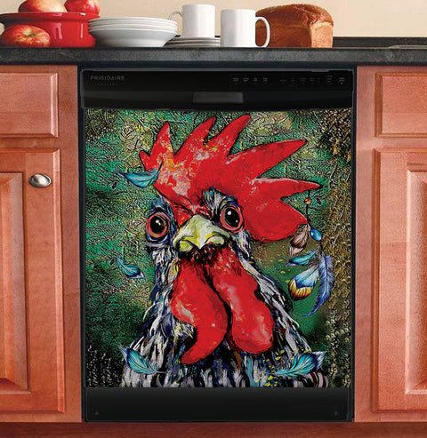 Kitchen Decor Chicken Dishwasher Cover, Thanksgiving Gift for Chicken Lover, Chicken Gift Idea HT
