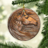 Horse Wood Carving Ornament Christmas Tree Hanging Ornament Home Decor Xmas Gift For Horse Lovers HN