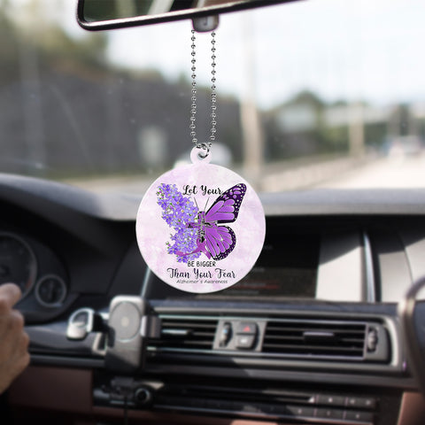 Faith Over Fear Alzheimer's Awareness Ornament Alzheimer's Hanging Decor Gifts for Mom, Grandma HN