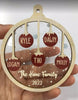 Personalized Christmas Ornament, Custom Family Gift Christmas Tree Decoration