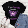 I WEAR PURPLE FOR MY MOM ALZHEIMER'S T-SHIRT