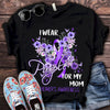I WEAR PURPLE FOR MY MOM ALZHEIMER'S T-SHIRT