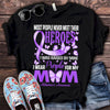 I WEAR PURPLE FOR MY MOM ALZHEIMER'S T-SHIRT