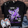 I WEAR PURPLE FOR MY DAD ALZHEIMER'S T-SHIRT