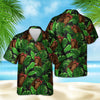 HORSE TROPICAL PALM LEAF HAWAIIAN SHIRT