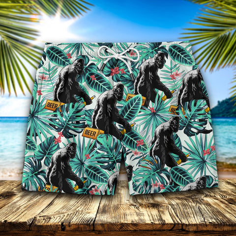 HAVE BEER WITH BIGFOOT HAWAIIAN SHORT Men Hawaii Shorts