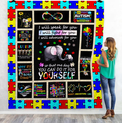 Autism Awareness 02 Blanket Quilt