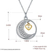 To My Mom Moon Mothers Day Necklace Mom Jewelry Gift Card For Her, Mom, Grandma, Wife HT
