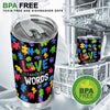 Autism Awareness Tumbler Cup Love Needs No Words Autism Tumbler Cup Autism Awareness Gift Idea HT