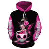 All Color Skull Girl Teacup Cancer Hoodie