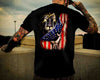 Jesus And Lion Shirt, Lion Of Judah Shirt, Fist Hand Pulling USA Flag, Spiritual Artwork, Veteran Day Gift