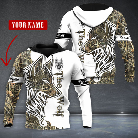 The Wolf 3D Custom Hoodie Zip-up Hoodie Camouflage Pattern Unique Design Shirt Wolf Shirt Cool Gift for Wolf Lovers TD