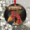 Happy Family Farm Chicken Ornament Christmas Tree Hanging Ornament Home Decor Xmas Gift For Chicken Lovers HN