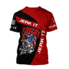 Men Fishing Shirt Hooked on Freedom - Custom Name Fishing 3D printed shirts for men and women