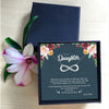 Mother Daughter Infinity Mothers Day Necklace Mom Jewelry Gift Card For Her, Mom, Grandma, Wife HT