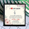 Love Mom Retro Mothers Day Necklace Mom Jewelry Gift Card For Her, Mom, Grandma, Wife HT
