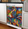 Farm Chicken Rooster Art Psychedelic Chicken Dishwasher Cover Farmer Gift Kitchen Decor HT