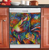 Farm Chicken Rooster Art Psychedelic Chicken Dishwasher Cover Farmer Gift Kitchen Decor HT