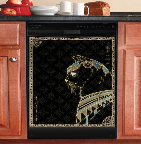 Black Cat Queen Dishwasher Cover, Naughty Cat Dishwasher Cover, Black Cat Home Decor, Gift for New House, Housewarming Gift, Gift for Cat Lovers