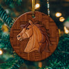 Horse Wooden Texture Ornament Christmas Tree Hanging Ornament Home Decor Xmas Gift For Horse Lovers HN