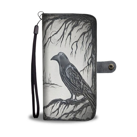 Black Raven Book Wallet Case