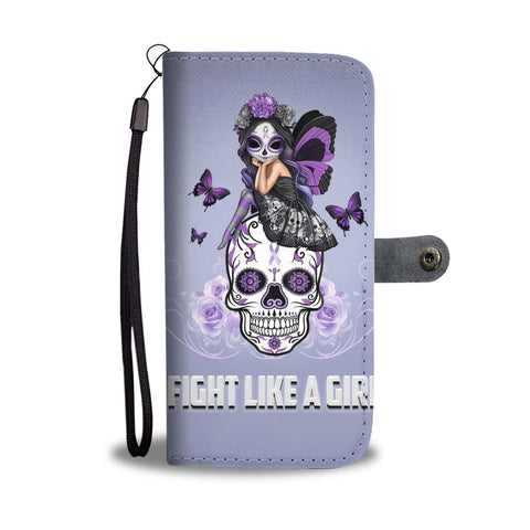 Cancer Awareness Fight Like A Girl Universal Wallet Case