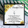 Sunflower Retro Crystal Mothers Day Necklace Mom Jewelry Gift Card For Her, Mom, Grandma, Wife HT