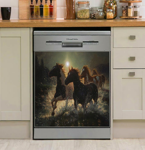 Rivers Edge Products Horses In Water Decor Kitchen Dishwasher Cover