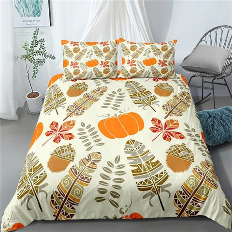 Happy Thanksgiving Bedding Set Bedspread Duvet Cover Set Home Decor ND