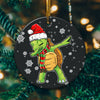 Turtle Dab Ornament Christmas Tree Hanging Ornament Funny Xmas Gift for Turtle Lovers HN