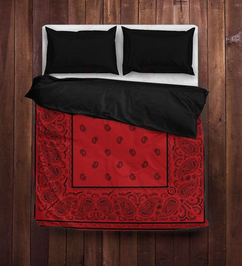 RED WITH BLACK BANDANA KK0909060 BEDDING SET
