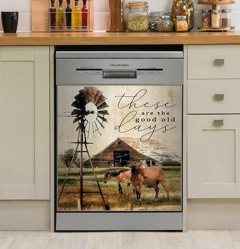 Horses And Barn These Are The Good Old Days Decor Kitchen Dishwasher Cover