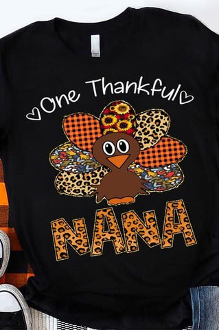 One Thankful Nana Turkey Classic T-Shirt Thanksgiving Shirt Best Gifts for Grandma