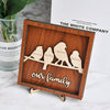 Personalized Birds Family Names Sign Frame Mothers Fathers Day Decor Home Decorations Mom Grandma Dad Gifts HT