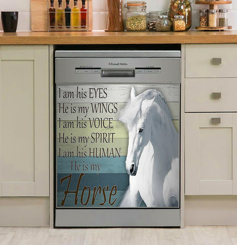Horse I Am His Eyes Decor Kitchen Dishwasher Cover(1)