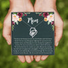 Thank Mom Heart Crystal Mothers Day Necklace Mom Jewelry Gift Card For Her, Mom, Grandma, Wife HT