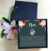 Thank Mom Heart Crystal Mothers Day Necklace Mom Jewelry Gift Card For Her, Mom, Grandma, Wife HT