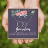 Generations Interlocking Three Circles Mothers Day Necklace Mom Jewelry Gift Card For Her, Mom, Grandma, Wife HT