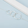 Generations Interlocking Three Circles Mothers Day Necklace Mom Jewelry Gift Card For Her, Mom, Grandma, Wife HT