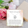 Mother & Daughter Heart Mothers Day Necklace Mom Jewelry Gift Card For Her, Mom, Grandma, Wife HT