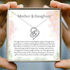 Mother & Daughter Heart Mothers Day Necklace Mom Jewelry Gift Card For Her, Mom, Grandma, Wife HT