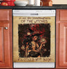 Halloween Witch Girl Dishwasher Cover Kitchen Decor Housewarming Gifts Halloween Gifts HT