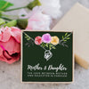 Mother & Daughter Heart Mothers Day Necklace Mom Jewelry Gift Card For Her, Mom, Grandma, Wife HT