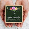 Mother & Daughter Heart Crystal Mothers Day Necklace Mom Jewelry Gift Card For Her, Mom, Grandma, Wife HT