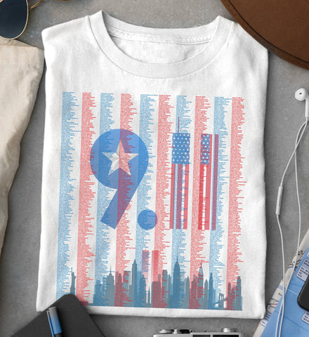 Names On the 9 11 memorial shirt - 9 11 shirt - PATRIOT DAY - 9/11 Anniversary Shirt White, patriot shirt, 9 11 Shirt
