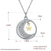 Mother & Daughter Star Moon Mothers Day Necklace Mom Jewelry Gift Card For Her, Mom, Grandma, Wife HT