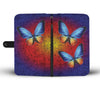 Butterfly Wallet Case Neon, Butterflies Wallet Case for Animal Lover